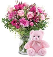 baby-girl-flowers-and-teddy-bear