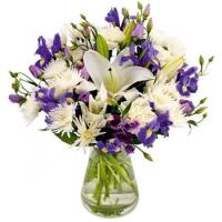 regal-bouquet-white-purple-flowers