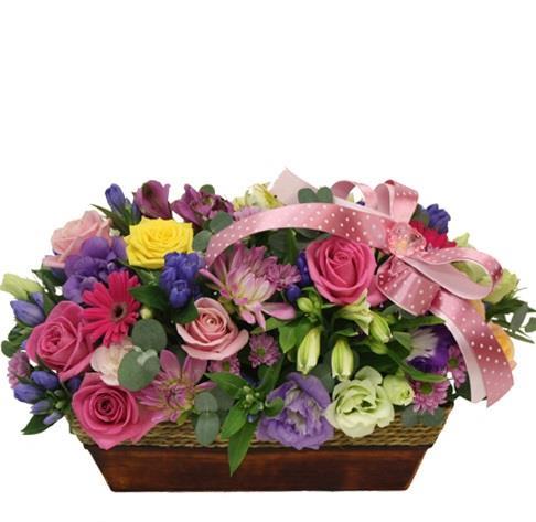 blooming-basket-arrangement-colourful-flowers