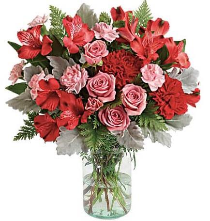 queen-bouquet-red-pink-romantic-flowers