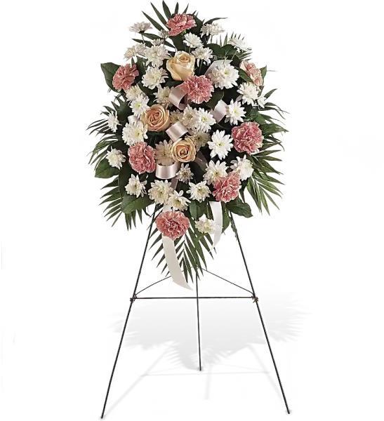 solemn-embrace-funeral-spray-on-stand