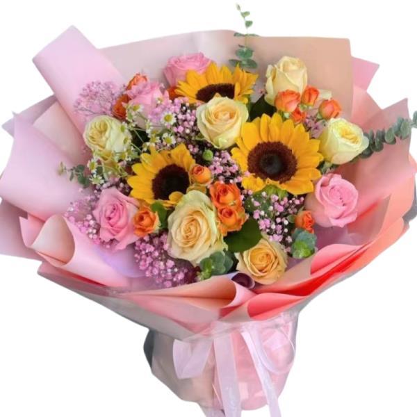 summer-hedgerow-bouquet-sunflowers-summer-flowers